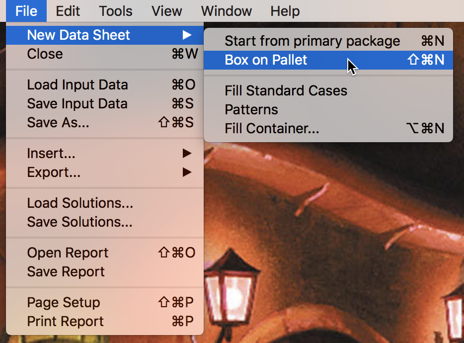New Data Sheet - Box on Pallet